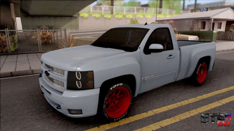 Chevrolet Silverado Single Cab для GTA San Andreas вид спереди