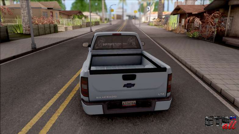 Chevrolet Silverado Single Cab для GTA San Andreas вид сзади