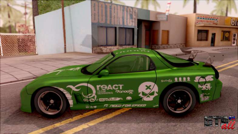 Mazda RX-7 NFS Undercover Vinyl для GTA San Andreas вид сбоку