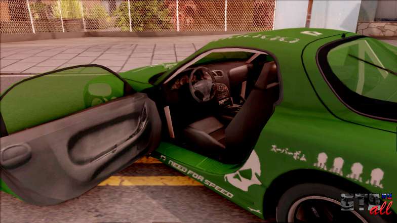 Mazda RX-7 NFS Undercover Vinyl для GTA San Andreas салон