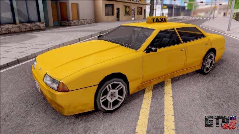 Elegy Taxi Stock для GTA San Andreas вид спереди