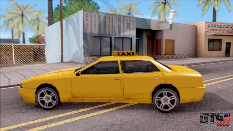 Elegy Taxi Stock для GTA San Andreas вид сбоку