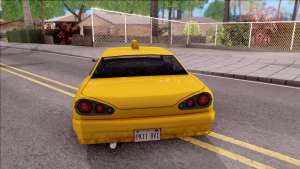 Elegy Taxi Stock для GTA San Andreas вид сзади