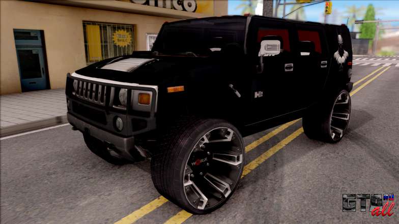 Hummer H2 Batman Edition для GTA San Andreas вид спереди