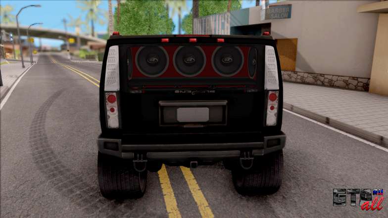 Hummer H2 Batman Edition для GTA San Andreas вид сзади