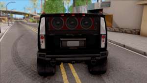 Hummer H2 Batman Edition для GTA San Andreas вид сзади