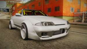 Nissan Skyline R32 Cabrio Drift Rocket Bunny v1 для GTA San Andreas вид спереди