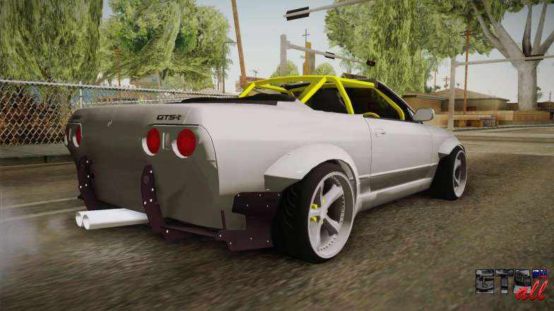 Nissan Skyline R32 Cabrio Drift Rocket Bunny v1 для GTA San Andreas вид сзади