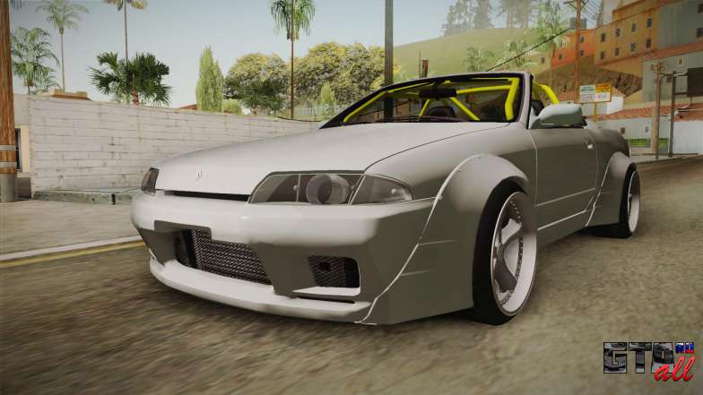 Nissan Skyline R32 Cabrio Drift Rocket Bunny для GTA San Andreas передняя часть