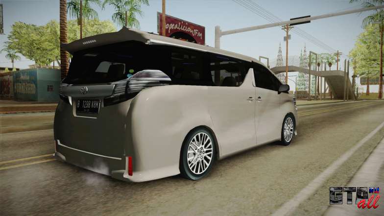 Toyota Vellfire 2016 для GTA San Andreas вид сзади