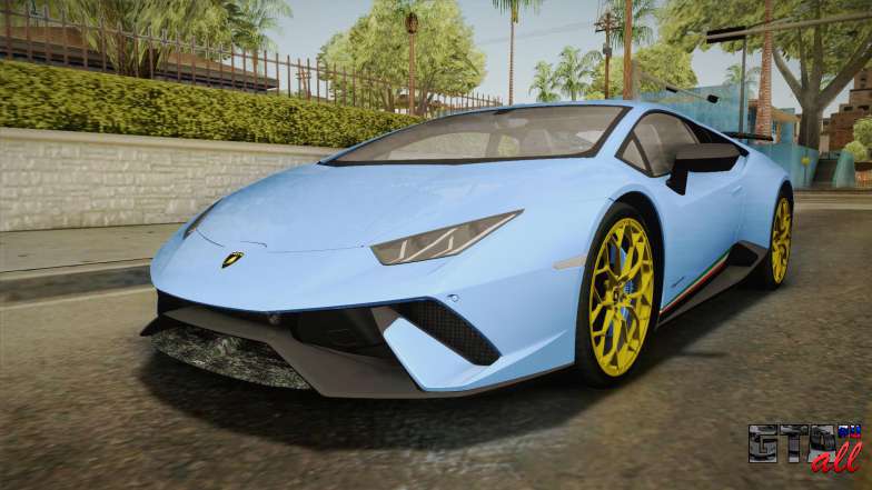 Lamborghini Huracan Performante LP640-4 2017 v2 для GTA San Andreas вид спереди