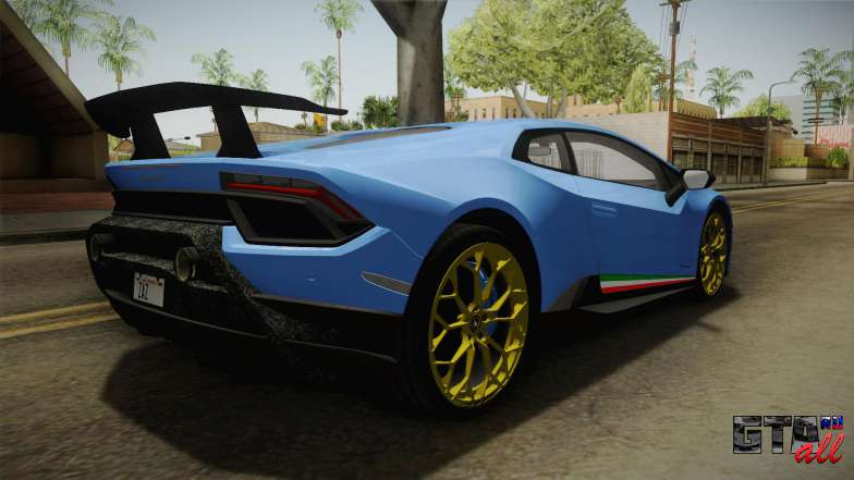 Lamborghini Huracan Performante LP640-4 2017 v2 для GTA San Andreas задняя часть