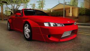 Nissan 200SX Cabrio Tuned для GTA San Andreas передняя часть