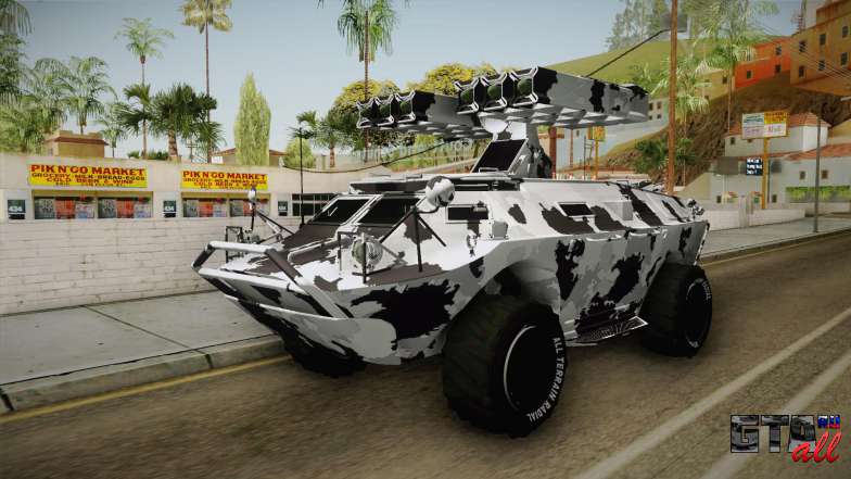 APC GTA 5 GunRunning Custom Turret для GTA San Andreas передняя часть