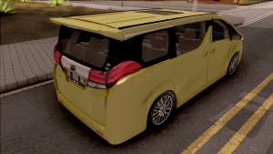 Toyota Alphard 2.5 G 2015 для GTA San Andreas вид сзади