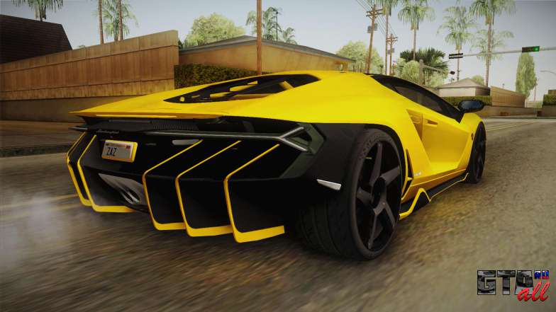 Lamborghini Centenario LP770-4 v1 для GTA San Andreas вид сзади