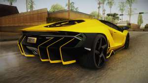 Lamborghini Centenario LP770-4 v1 для GTA San Andreas вид сзади