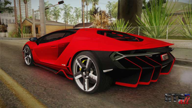 Lamborghini Centenario LP770-4 v2 для GTA San Andreas вид сзади