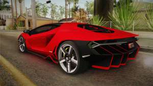 Lamborghini Centenario LP770-4 v2 для GTA San Andreas вид сзади