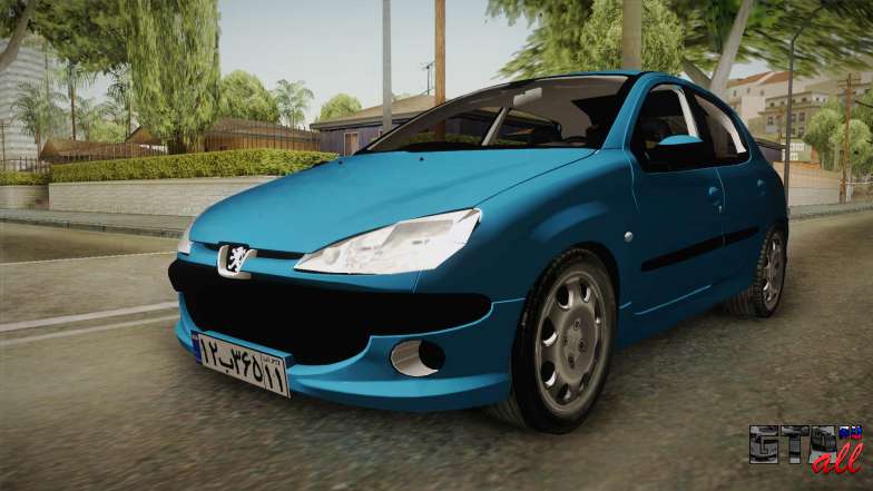 Peugeot 206 для GTA San Andreas передняя часть