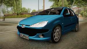 Peugeot 206 для GTA San Andreas передняя часть