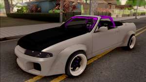 Nissan Skyline R33 Cabrio Drift Rocket Bunny для GTA San Andreas вид спереди