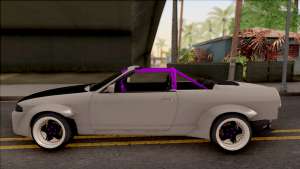 Nissan Skyline R33 Cabrio Drift Rocket Bunny для GTA San Andreas вид сбоку