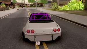 Nissan Skyline R33 Cabrio Drift Rocket Bunny для GTA San Andreas вид сзади