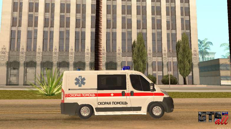 Fiat Ducato Ambulance для GTA San Andreas вид сбоку