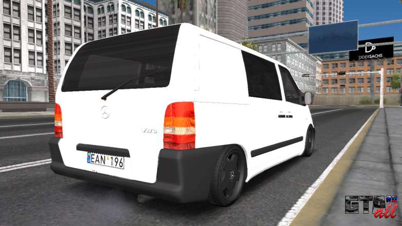 Mercedes Vito для GTA San Andreas вид сзади