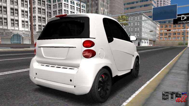 Smart ForTwo для GTA San Andreas вид сзади