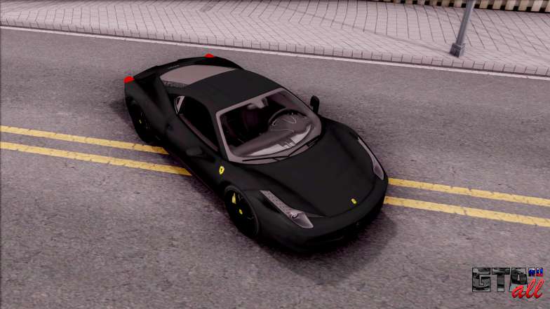 Ferrari 458 Italia Black для GTA San Andreas общий вид