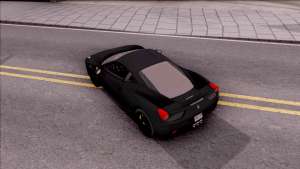 Ferrari 458 Italia Black для GTA San Andreas вид сверху