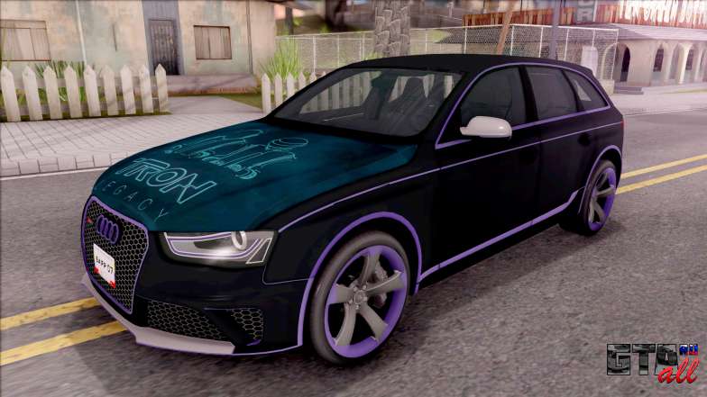 Audi RS4 Avant Edition Tron Legacy для GTA San Andreas вид спереди