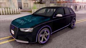 Audi RS4 Avant Edition Tron Legacy для GTA San Andreas вид спереди