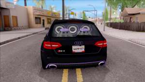 Audi RS4 Avant Edition Tron Legacy для GTA San Andreas вид сзади