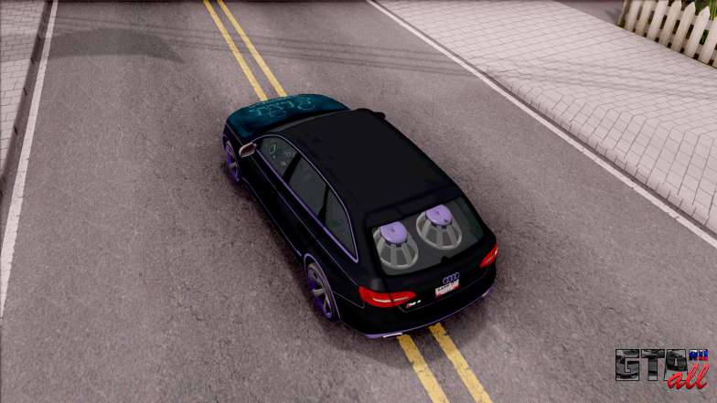 Audi RS4 Avant Edition Tron Legacy для GTA San Andreas вид сверху