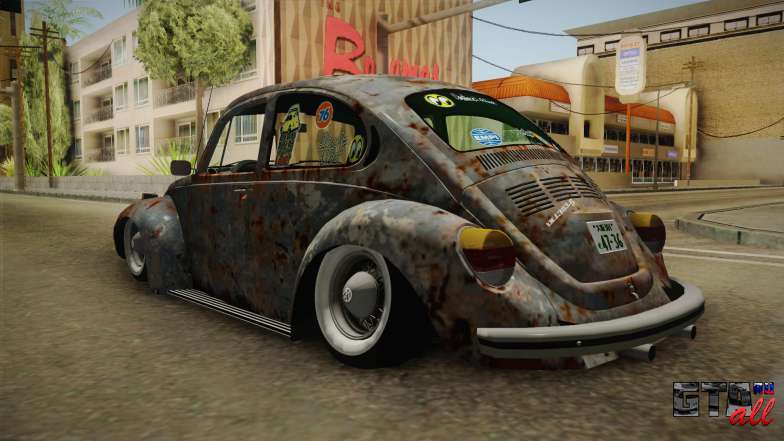 Volkswagen Beetle Rusty для GTA San Andreas задняя часть