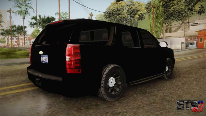 Chevrolet Tahoe 2013 Police для GTA San Andreas вид сзади