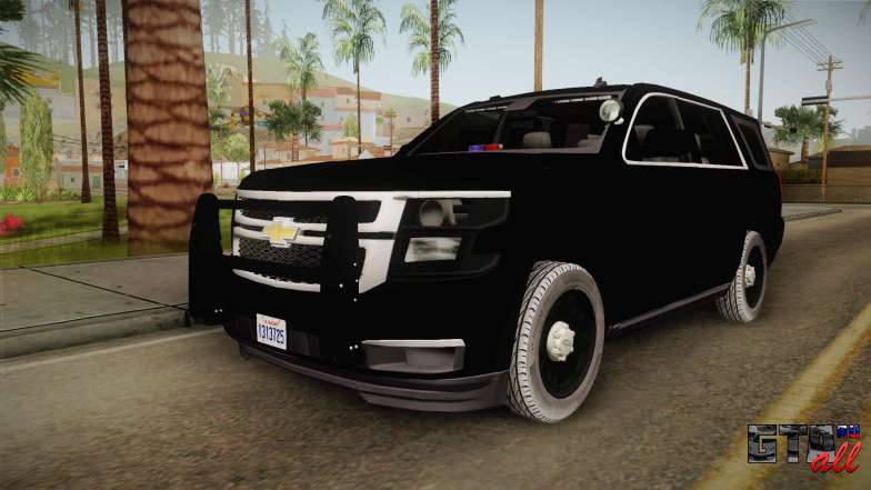 Chevrolet Tahoe 2015 Police для GTA San Andreas вид спереди