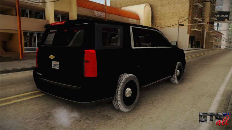 Chevrolet Tahoe 2015 Police для GTA San Andreas задняя часть