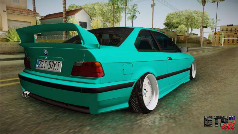 BMW E36 Stance для GTA San Andreas вид сзади