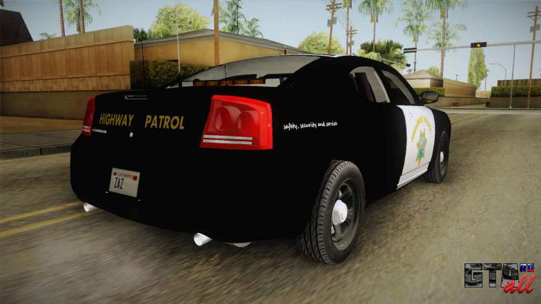 Dodge Charger CHP 2010 для GTA San Andreas вид сзади