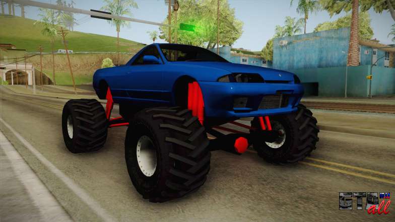 Nissan Skyline R32 Pickup Monster Truck для GTA San Andreas вид спереди