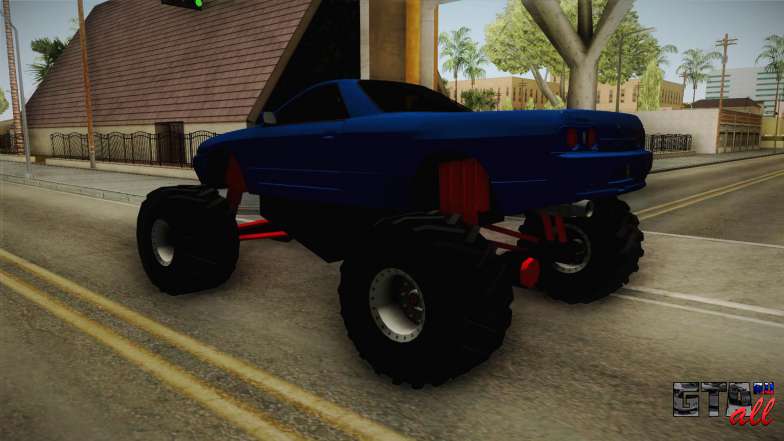 Nissan Skyline R32 Pickup Monster Truck для GTA San Andreas задняя часть