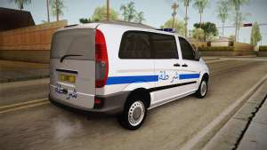 Mercedes-Benz Vito Algerian Police для GTA San Andreas вид сзади