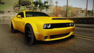 Dodge Challenger Demon 2018 для GTA San Andreas вид спереди