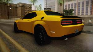 Dodge Challenger Demon 2018 для GTA San Andreas задняя часть