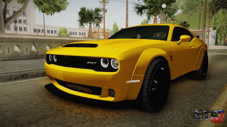 Dodge Challenger Demon 2018 для GTA San Andreas передняя часть