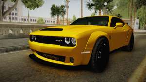 Dodge Challenger Demon 2018 для GTA San Andreas передняя часть